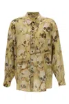 Magliano 'skull Print' Button-down Collar Shirt In Yellow