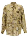 Magliano 'skull Print' Button-down Collar Shirt In Yellow