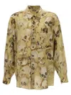 Magliano 'skull Print' Button-down Collar Shirt In Yellow
