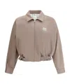 Magliano Front Zip Lounge Jacket In Brown