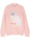 Magliano Cat Intarsia Sweater In Pink