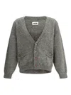 Magliano Grampa Baby Buttoned Cardigan In Gray