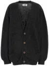 Magliano Charcoal Wool Cardigan In Grey