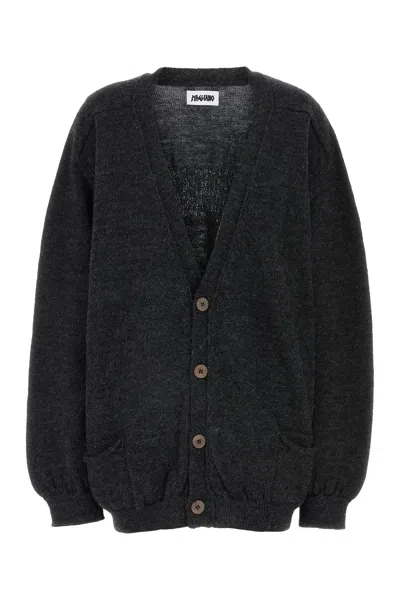 MAGLIANO MAGLIANO CHARCOAL WOOL CARDIGAN