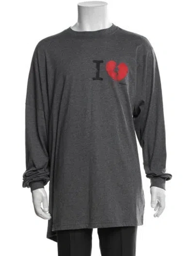 Pre-owned Magliano Graphic Print Crew Neck T-shirt W/ Tags In Grey