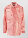 Magliano Graphic Print Long Sleeve Button-down Shirt In Pink