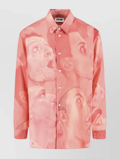 MAGLIANO GRAPHIC PRINT LONG SLEEVE BUTTON-DOWN SHIRT