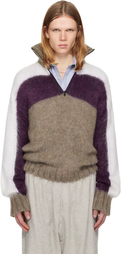 Magliano Sestola Zipper Knit Sweater In Multi