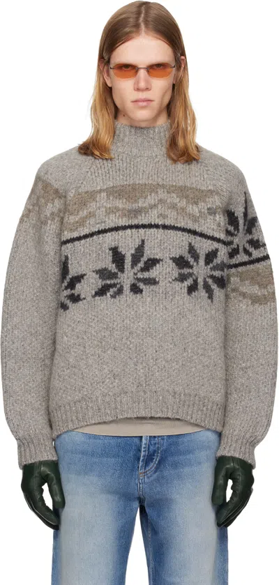 Magliano Gray Drunk Norvegese Sweater In Neutral