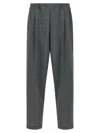 Magliano Pleated Elastic Waist Trousers With Back Pocket In Gray