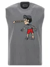 Magliano Graphic Print Crew Neck Sleeveless Top In Grey