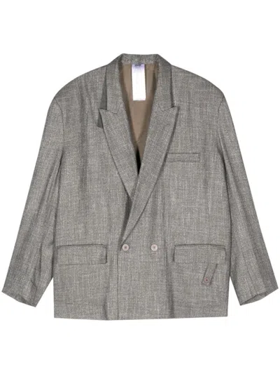 Magliano Grey Wool Blend Melton Blazer