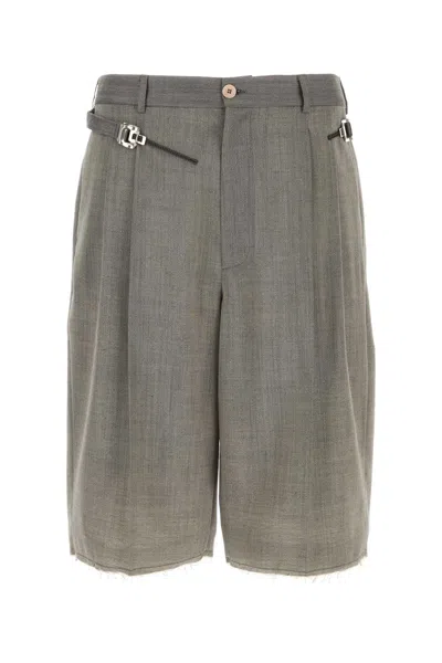 MAGLIANO GREY WOOL REGOLATORE BERMUDA SHORTS