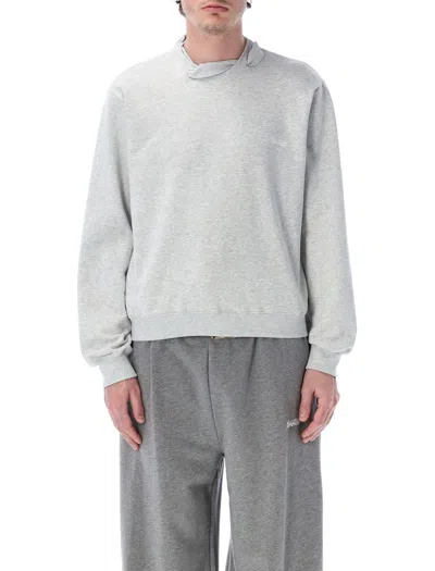 Magliano Crew Neck Fleece Braided In Grey