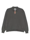 Magliano Half-zip Polo Sweater In Gray