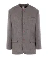 Magliano Herringbone Single Breasted Jacket In Gray