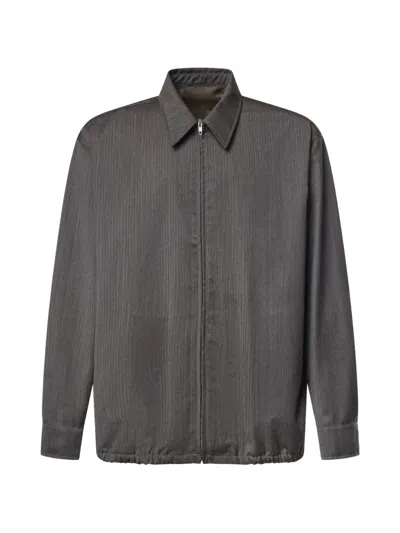 Magliano Herringbone-pattern Lightweight Jacket In Gray