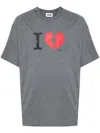 Magliano Graphic Print Short Sleeve Crew Neck T-shirt In Grey