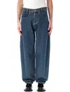 Magliano Sturdy Jeans With Belt Loops And Contrast Stitching In Blue