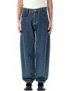 Magliano Sturdy Jeans With Belt Loops And Contrast Stitching In Blue