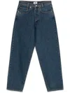 Magliano Sturdy Jeans With Belt Loops And Contrast Stitching In Blue