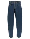 Magliano Sturdy Jeans With Belt Loops And Contrast Stitching In Blue