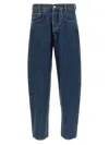 Magliano Sturdy Jeans With Belt Loops And Contrast Stitching In Blue