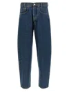 Magliano Sturdy Jeans With Belt Loops And Contrast Stitching In Blue