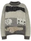Magliano Intarsia-knit Logo Sweater In Grau