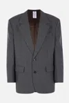 Magliano Pinstripe Single Breasted Jacket In Black