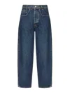 Magliano Sturdy Jeans With Belt Loops And Contrast Stitching In Blue