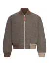 Magliano Knitted Bomber Jacket In Brown