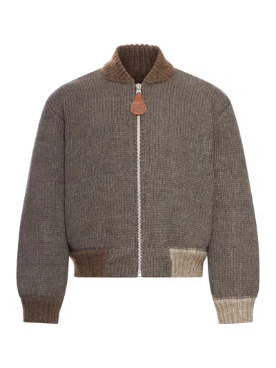 Magliano Knitted Bomber Jacket In Brown