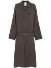 Magliano Sophisticated Waist Belted Coat In ブラウン