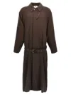 Magliano Sophisticated Waist Belted Coat In Brown