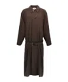 Magliano Sophisticated Waist Belted Coat In Brown