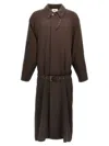 Magliano Sophisticated Waist Belted Coat In Brown