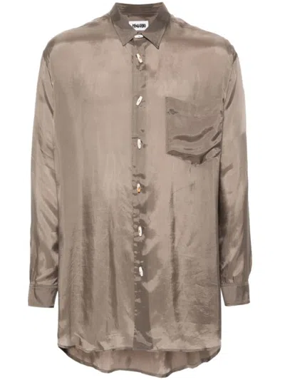 Magliano Cotton Shirt In Light Brown