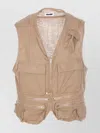 Magliano Lightweight V-neck Sleeveless Vest With Multiple Pockets