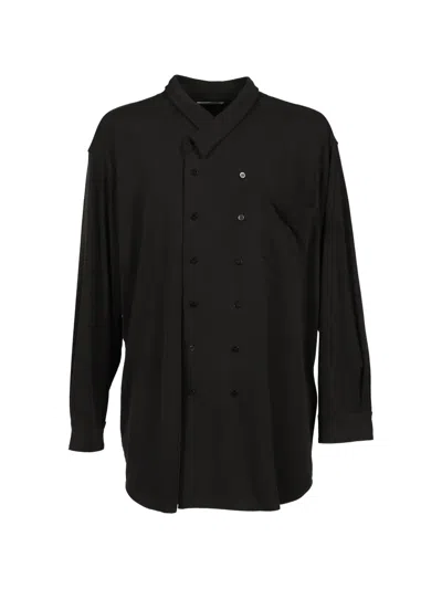 Magliano Liquid Double-breasted Shirt In Black