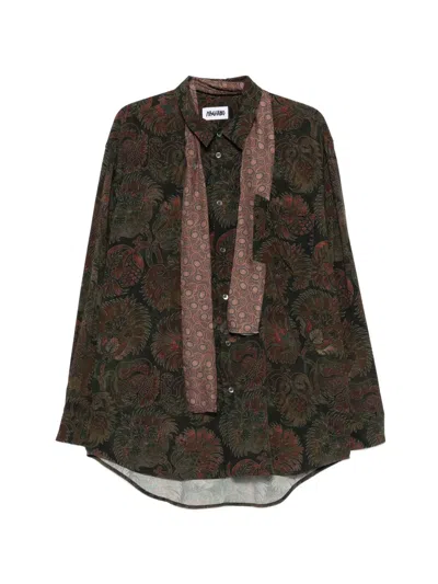 Magliano Liquid Penna Long-sleeve Shirt In Green