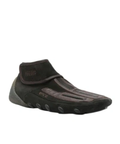 Magliano Logo Ankle Strap Mid Top Sneakers In Brown