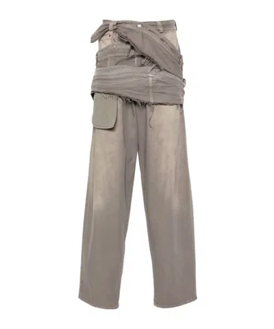 Magliano Logo Casual Pants In Gray