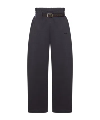 Magliano Logo High-waisted Track Pants In Blue