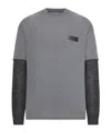 Magliano Double-sleeved Cotton Trauma T-shirt In Gray