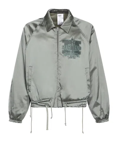 Magliano Logo Print Casual Jacket In Gray
