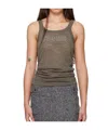 Magliano Brown Logo Tank Top In Green
