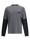 Magliano Trauma Long Sleeve In Contrast T-shirt In Gray