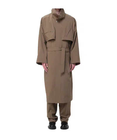 Magliano Long-sleeved Coat In Brown