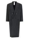 Magliano Double Breasted Coat Notched Lapels In Gray